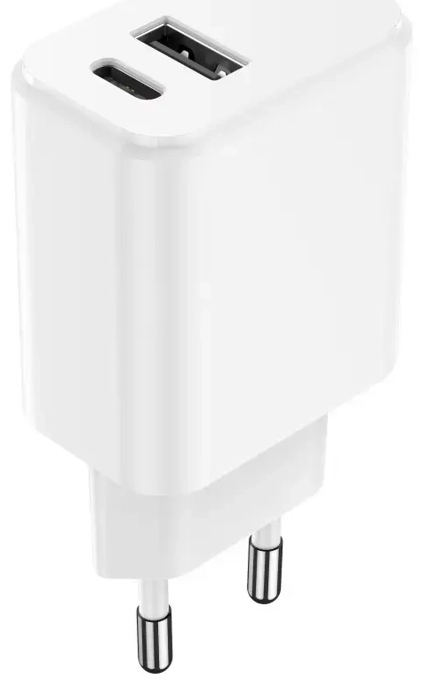 Setty charger tīkla lādētājs | 20W | USB-A, USB-C | balts
