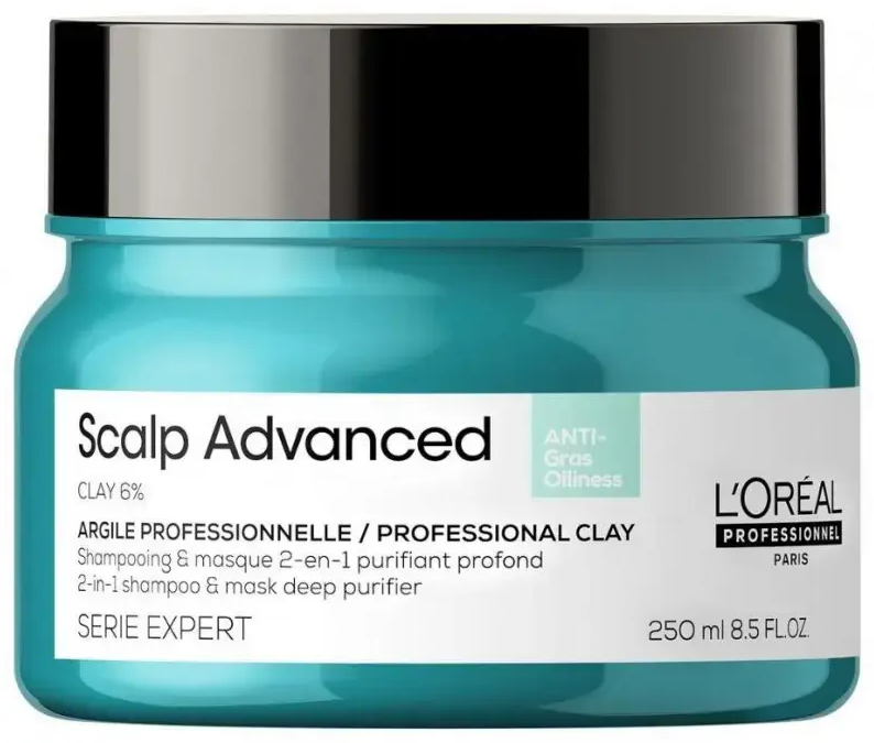 L'oréal Professionnel Scalp Advanced Anti-Oiliness 2-in-1 Deep Purifier Clay 250 Ml