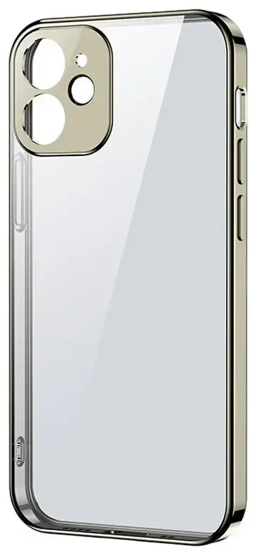 Joyroom New Beauty Series ultra thin case with electroplated frame for iPhone 12 Pro Max golden (JR-BP744)