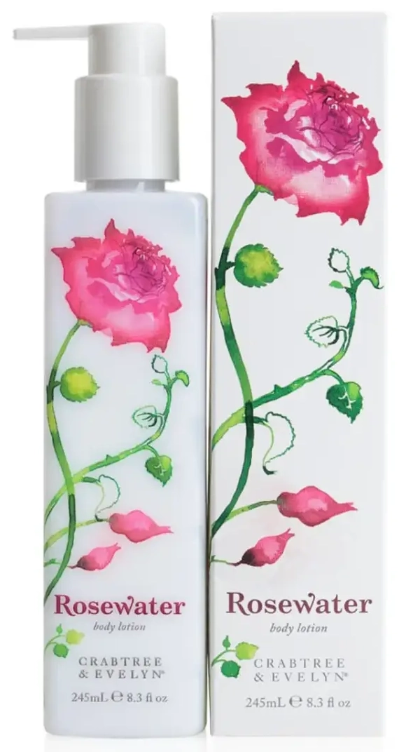 Crabtree & Evelyn, roosiveega niisutav kehakreem, 245 ml