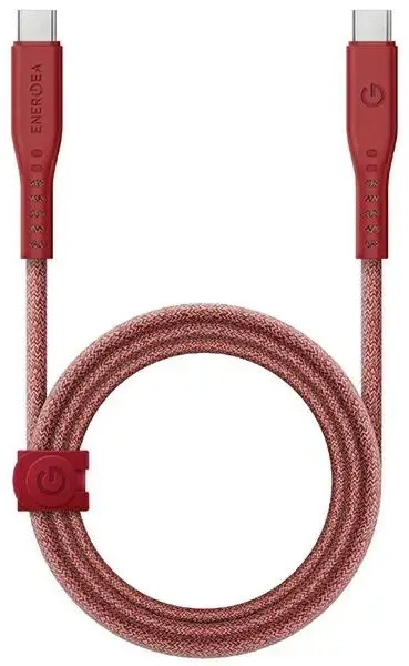 ENERGEA Flow andmeedastus- ja laadimiskaabel | USB-C – USB-C | 240W | 1.5m | punane