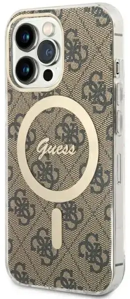 Guess GUHMP13LH4STW iPhone 13 Pro | 13 6.1" brązowy|brown hardcase 4G MagSafe