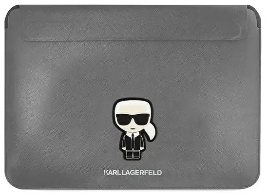 Karl Lagerfeld Saffiano Ikonik Computer Sleeve 13|14" Silver