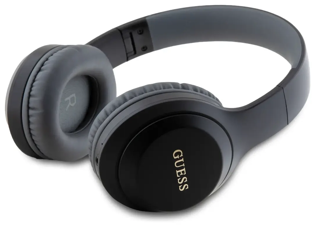 Guess Classic Silver Logo Bluetooth Stereo Headphone Black