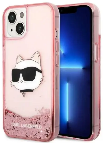 Karl Lagerfeld KLHCP14MLNCHCP iPhone 14 Plus 6,7" różowy|pink hardcase Glitter Choupette Head