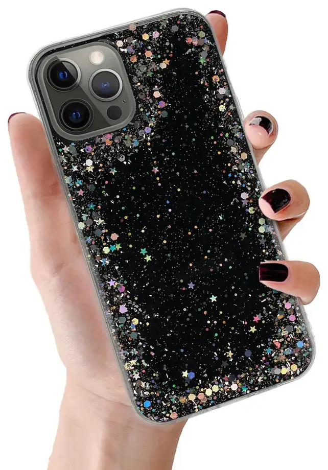 Brilliant Clear phone case for iPhone 12 Pro Max black