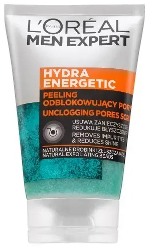 L´Oréal Paris Men Expert Hydra Energetic šveičiamasis gelis Unclogging Pores Scrub 100 ml