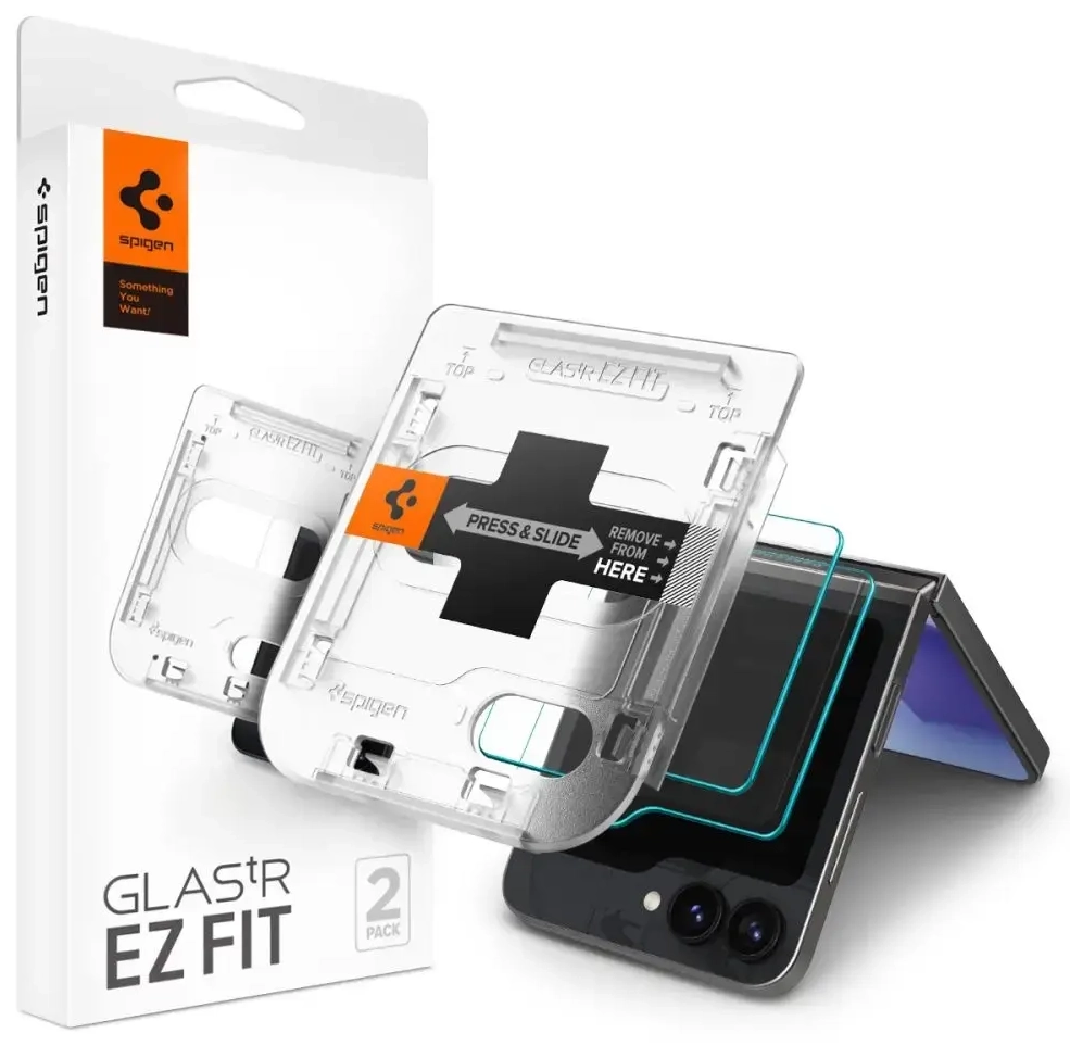 Spigen EZ Fit aizsargstikls telefonam Samsung Galaxy Z Flip 6 - 2 gab.