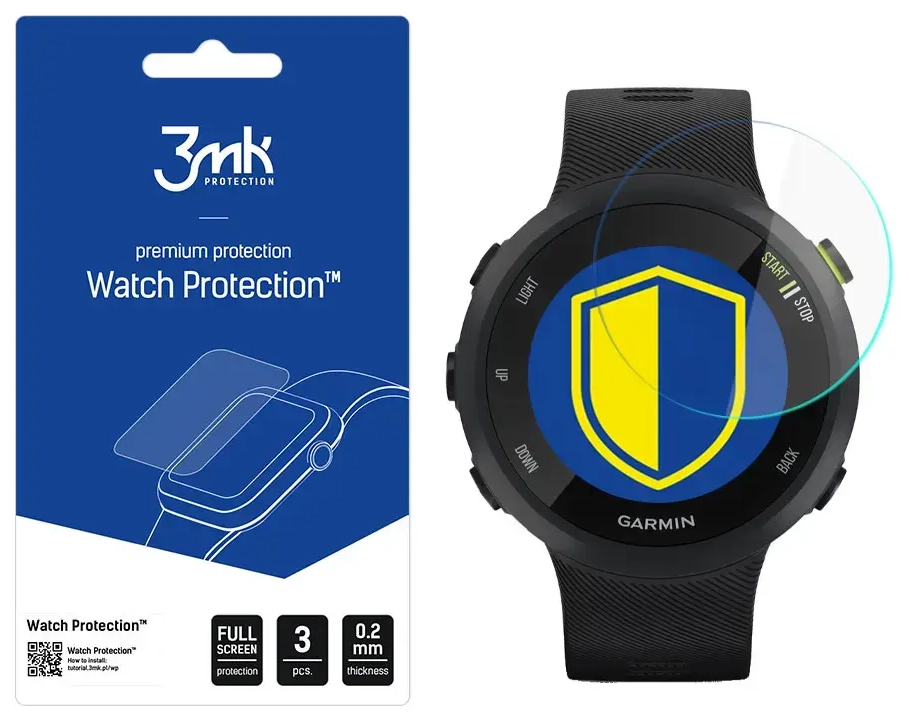Garmin Forerunner 45 - 3mk Watch Protection™ v. FlexibleGlass Lite screen protector