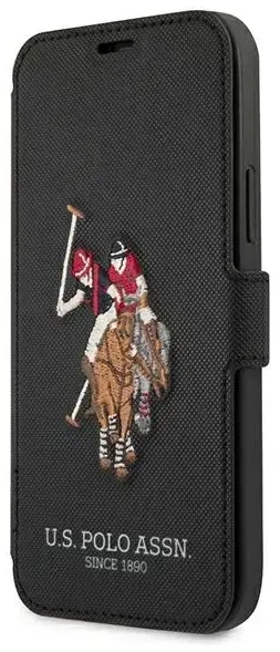 US Polo USFLBKP12MPUGFLBK iPhone 12|12 Pro 6,1" czarny|black book Polo Embroidery Collection