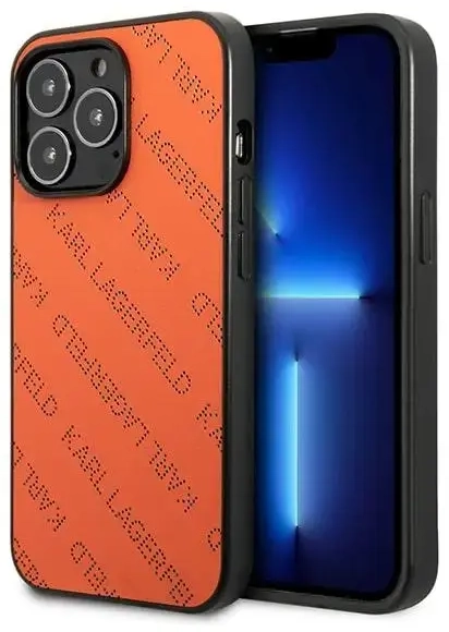 Karl Lagerfeld KLHCP13LPTLO iPhone 13 Pro | 13 6,1" hardcase pomarańczowy|orange Perforated Allover