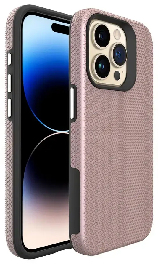 Vmax Triangle dėklas iPhone 15 Pro Max 6,7" rožinio aukso spalvos