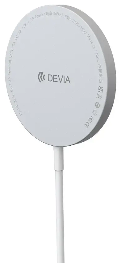 Devia беспроводная зарядка | Qi | Совместима с MagSafe | 15W | белая