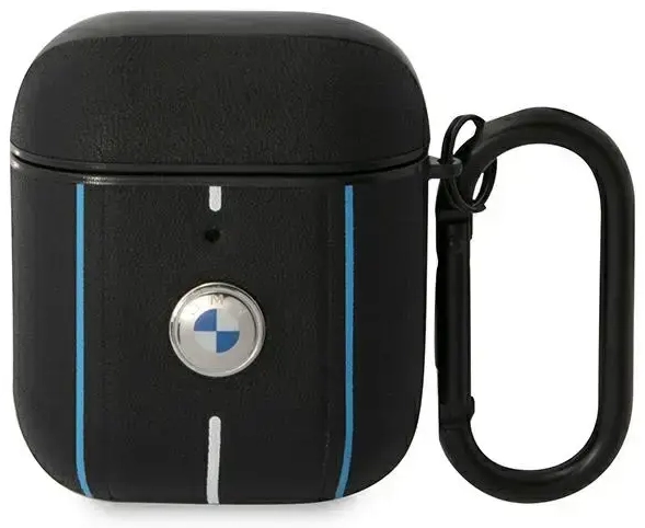 BMW BMA222RVSK AirPods 1|2 cover czarny|black Leather Color Lines