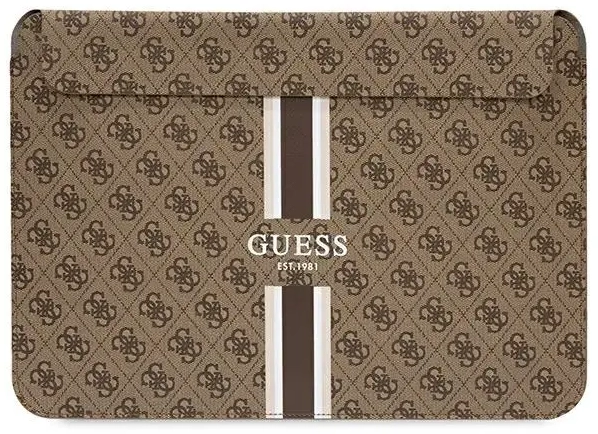 Guess PU 4G Printed Stripes Computer Sleeve 13|14" Brown