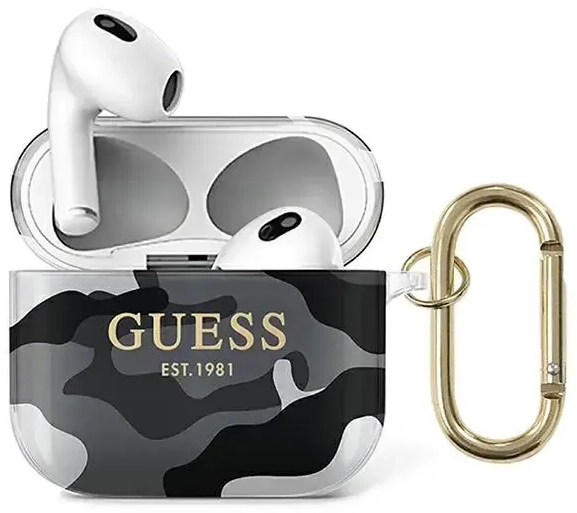 Guess GUA3UCAMG AirPods 3 cover czarny|black Camo Collection