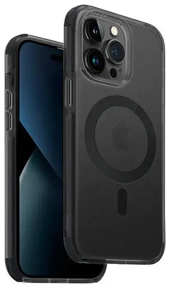 UNIQ etui Combat iPhone 14 Pro Max 6,7" Magclick Charging czarny|concrete charcoal