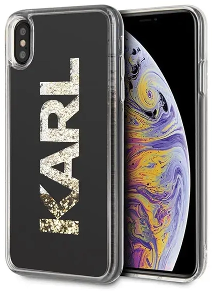 Karl Lagerfeld KLHCI65KAGBK iPhone Xs Max czarny|black Karl logo Glitter
