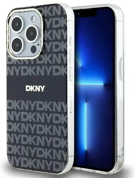 DKNY DKHMP13LHRHSEK iPhone 13 Pro | 13 6.1" czarny|black hardcase IML Mono & Stripe MagSafe