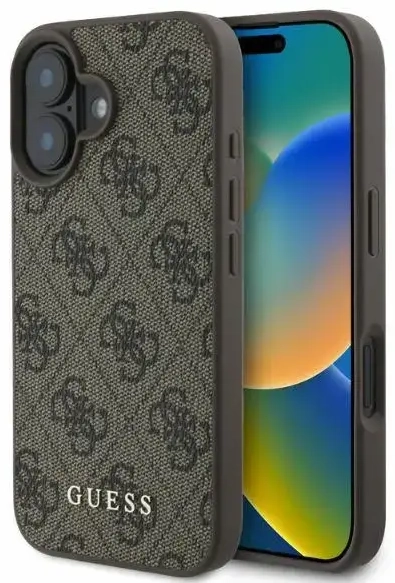 Guess GUHCP16SG4GFBR iPhone 16 6.1" brązowy|brown hardcase 4G Classic
