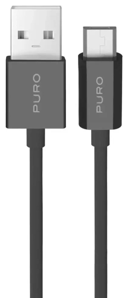 Puro Puro PUCM12WBLK провод для зарядки | USB-A на Micro USB | 12W | 1м | черный