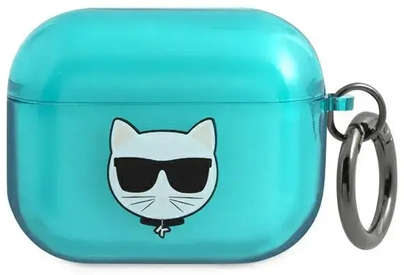 Karl Lagerfeld KLAPUCHFL AirPods Pro  cover niebieski|blue Choupette