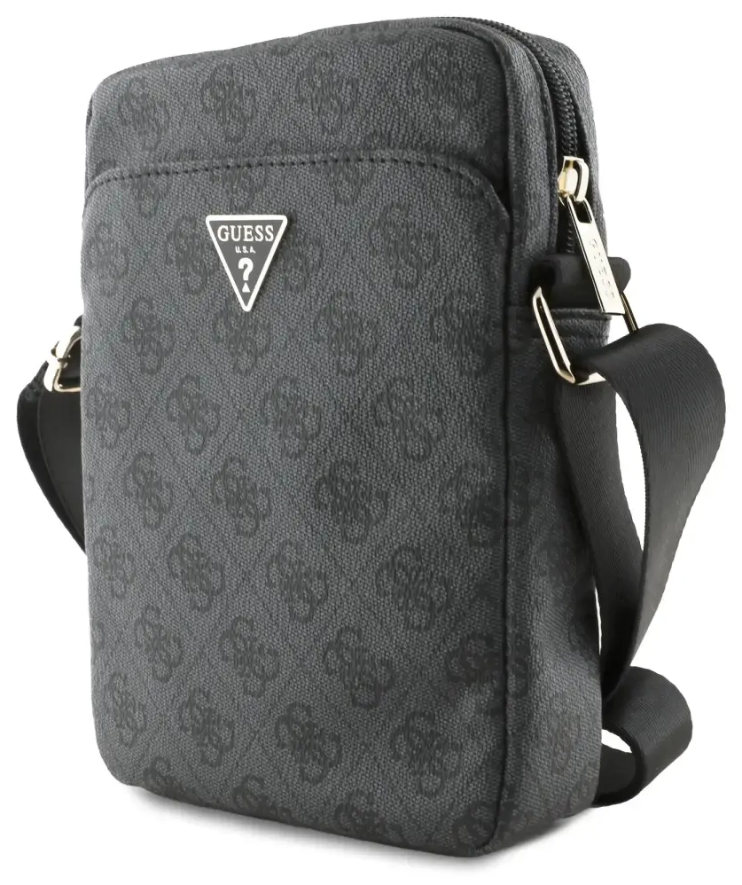 Guess PU 4G Triangle Logo Bag 8" Black