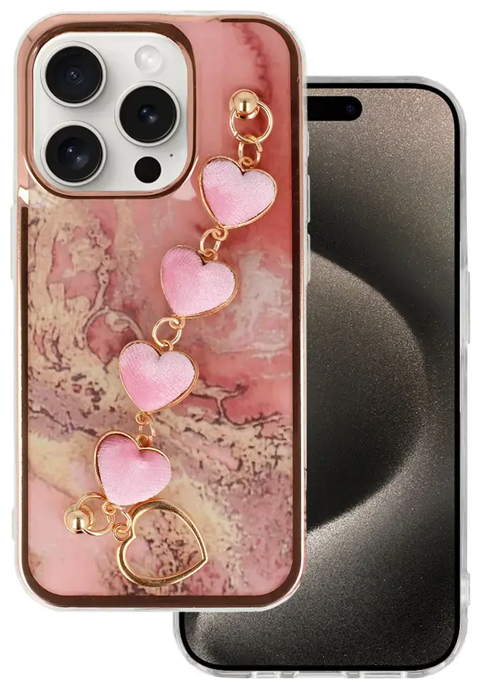 Trend telefoni ümbris iPhone 15 Pro roosa (disain 6)