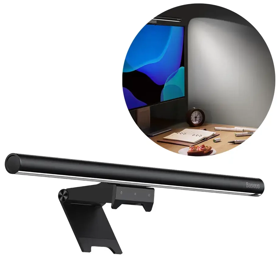 Baseus i-wok2 LED lamp for desktop monitor screen lighting black (DGIW000101)