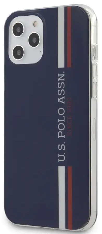 U.S. Polo USHCP12LPCUSSNV Tricolor VS Aizsargapvalks Apple iPhone 12 Pro Max Zils