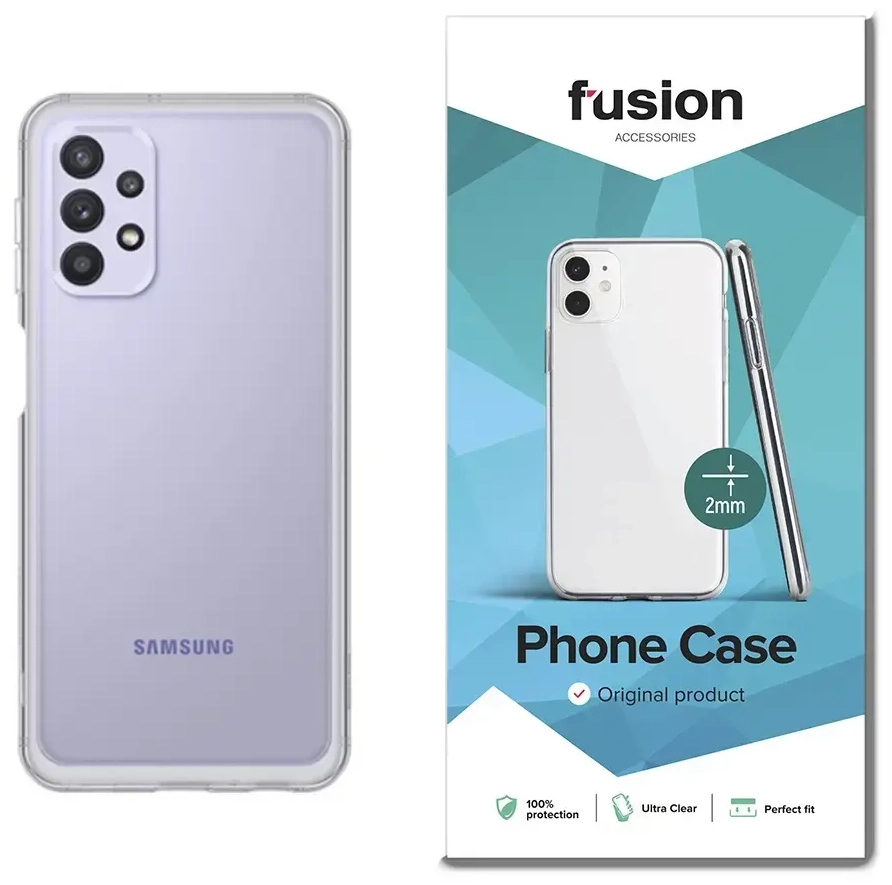 Fusion ultra clear series 2 mm silikona aizsargapvalks Samsung A325 Galaxy A32 4G caurspīdīgs (EU Blister)