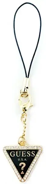 Guess zawieszka GUCPMTDCK Phone Strap Triangle Diamond Charm with Rhinestones