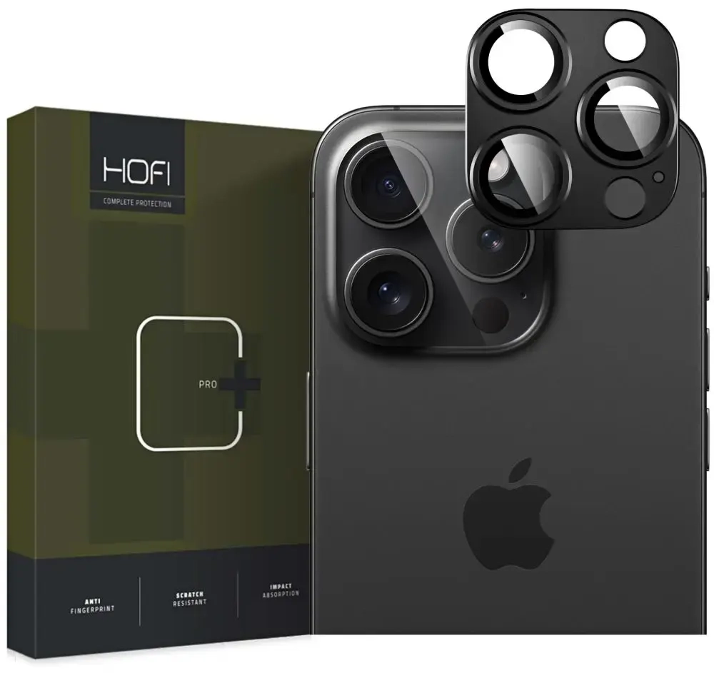 HOFI FULLCAM PRO+ KAMERAS VĀCIŅŠ IPHONE 16 PRO | 16 PRO MAX MELNS