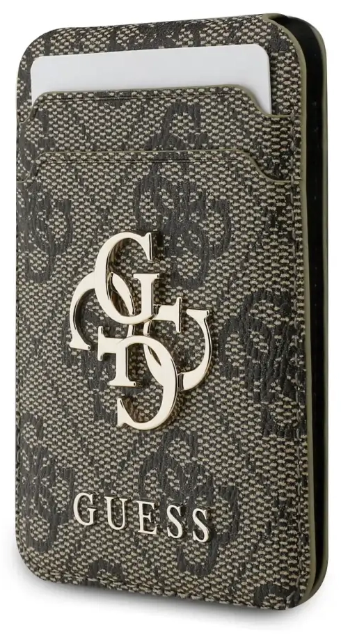 Guess 4G Metal Logo MagSafe Cardslot Stand Brown