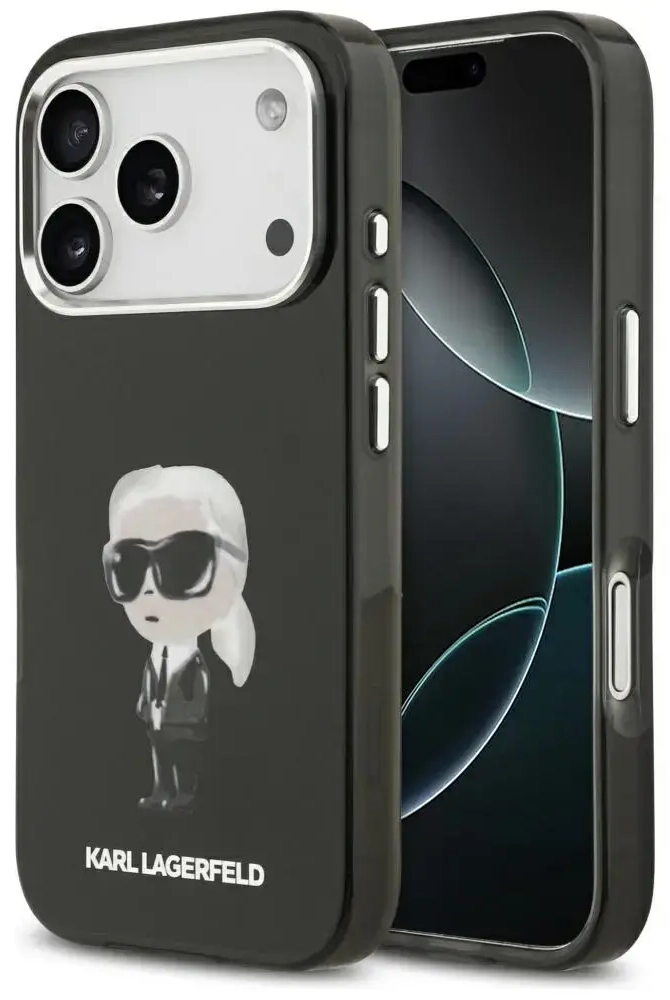 Karl Lagerfeld IML Aquarelle Karl & Logo MagSafe Case for iPhone 17 Pro Black
