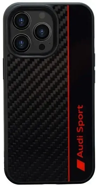 Audi Carbon Fiber Stripe iPhone 13 Pro | 13 6.1" czarny|black hardcase AUS-TPUPCIP13P-R8|D1-BK