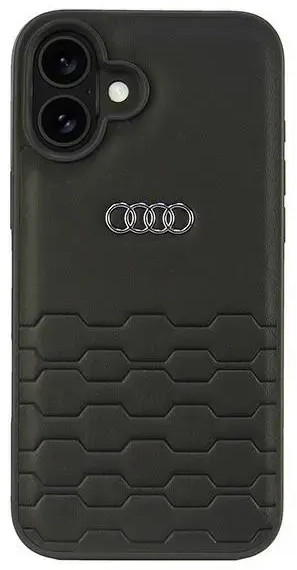 Audi Synthetic Leather iPhone 16 Plus 6.7" czarny|black hardcase AU-TPUPCIP16M-GT|D2-BK