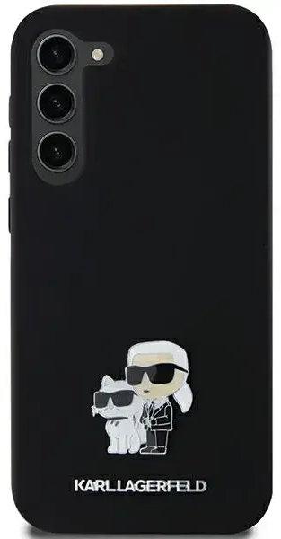 Karl Lagerfeld KLHCSA35SMHKCNPK A35 A356 hardcase czarny|black Silicone Karl&Choupette Metal Pin