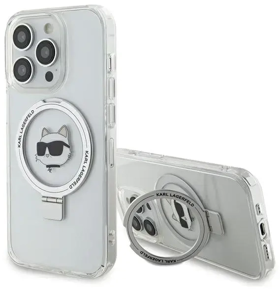 Karl Lagerfeld KLHMP15XHMRSCHH iPhone 15 Pro Max 6.7" biały|white hardcase Ring Stand Choupette Head MagSafe