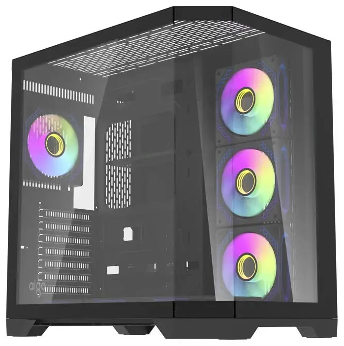 Darflash FT418 PRO computer case + 7 aRGB fans (black)
