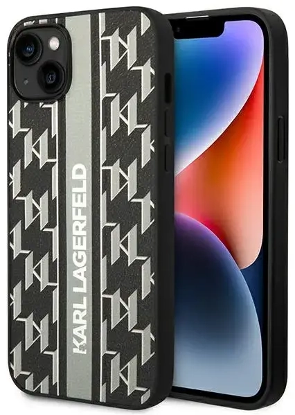 Karl Lagerfeld KLHCP14MPGKLSKG iPhone 14 Plus 6,7" hardcase szary|grey Monogram Stripe