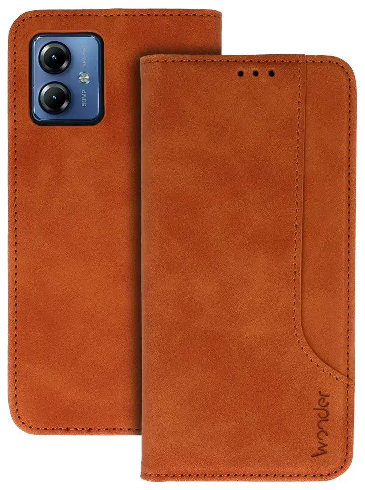 Wonder Prime Case for Motorola Moto G14 brown