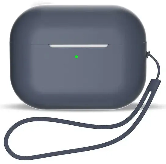 Силиконовый чехол для AirPods 3 + ремешок на запястье - синий