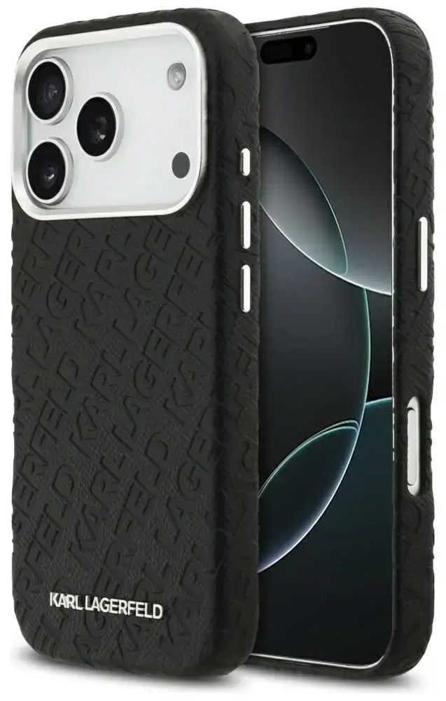 Karl Lagerfeld FW Stamped Karl MagSafe Case for iPhone 17 Pro Black