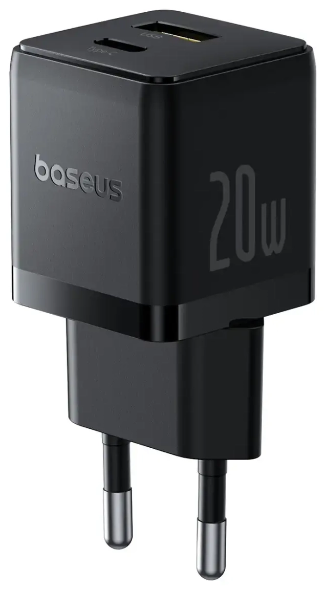 Baseus Palm travel charger | 20W | PD, QC | USB-C, USB-A | black