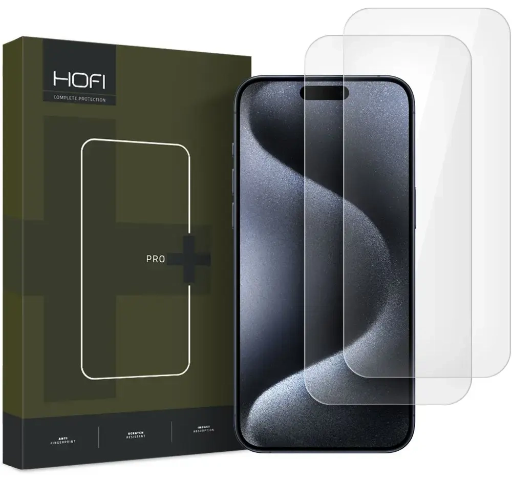 HOFI GLASS PRO+ karastatud klaas iPhone 16 Pro Max jaoks, läbipaistev, 2 tk.
