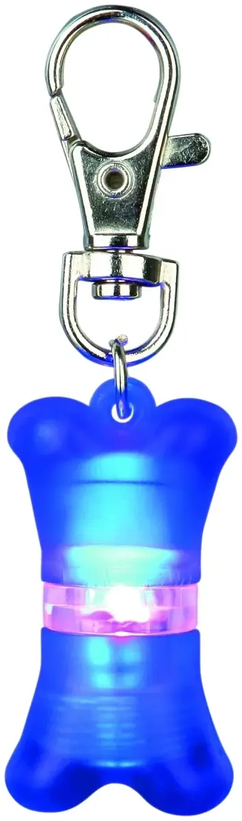 Светоотражающий брелок : Trixie Flasher для собак, 2×4 см, синий