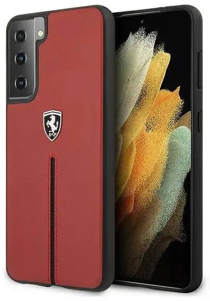 Ferrari FEOSIHCS21MRE S21+ G996 czerwony|red hardcase Off Track Leather Nylon Stripe