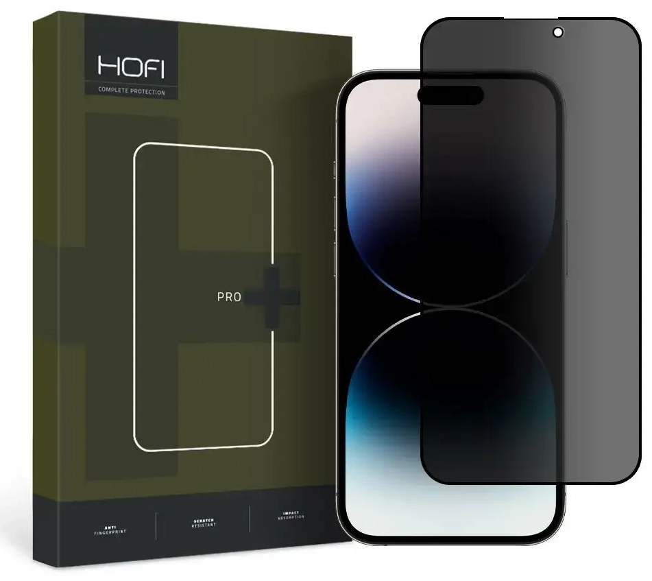 HOFI ANTI SPY ekrāna aizsargstikls iPhone 14 Pro Max (privātuma efekts)