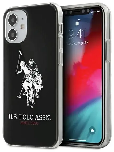 U.S. Polo USHCP12STPUHRBK Big Horse Cover Aizsargapvalks Apple iPhone 12 Mini Melns